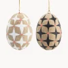 Adornos de Pascua para colgar artesanales de papel maché Ostereier, 2 uds.