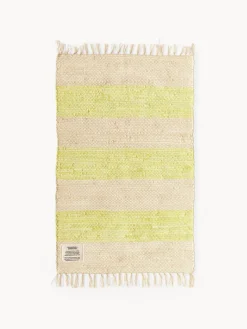 Alfombra artesanal con flecos Chindi