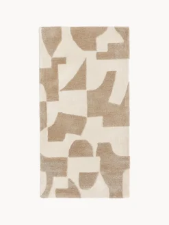 Alfombra artesanal de lana texturizada Corin