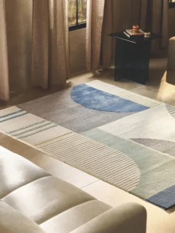 Alfombra artesanal de lana texturizada Pierre