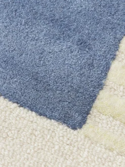 Alfombra artesanal de lana texturizada Pierre