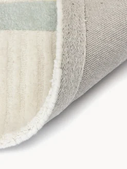 Alfombra artesanal de lana texturizada Pierre