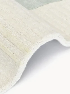 Alfombra artesanal de lana texturizada Pierre