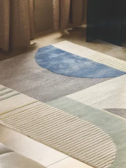 Alfombra artesanal de lana texturizada Pierre