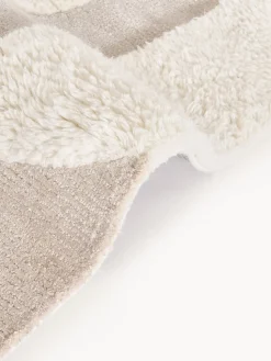 Alfombra artesanal de lana texturizada Rosco