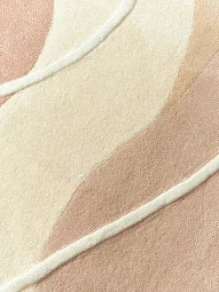 Alfombra artesanal de lana con estampado abstracto Talitha