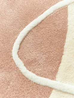 Alfombra artesanal de lana con estampado abstracto Talitha