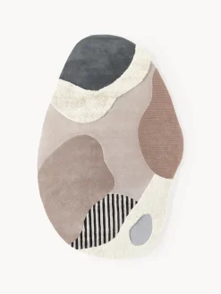 Alfombra artesanal de lana texturizada Silas