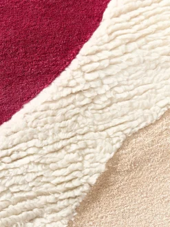 Alfombra artesanal de lana texturizada Silas