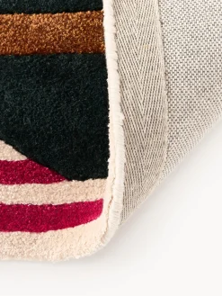 Alfombra artesanal de lana texturizada Rosco