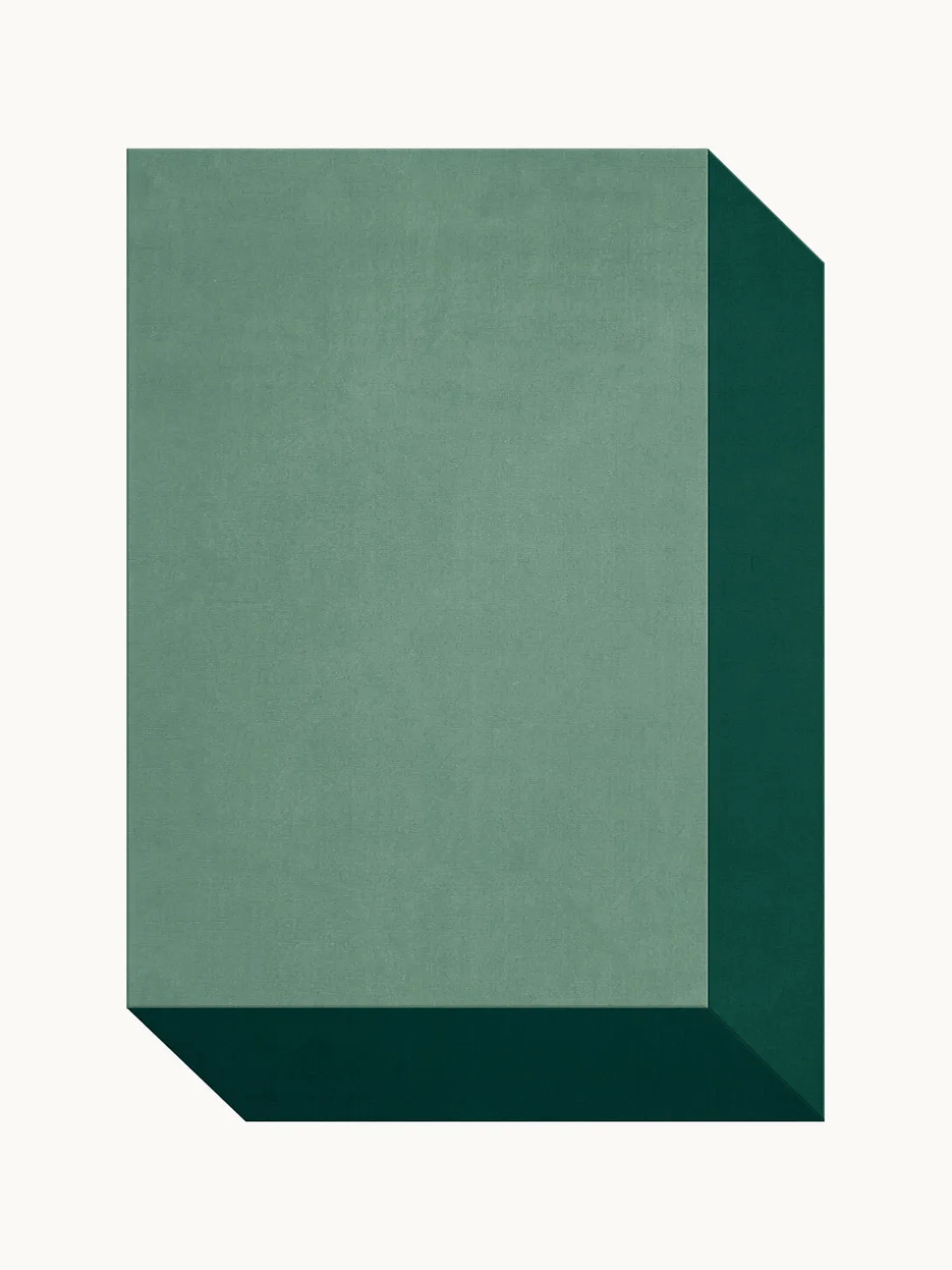 Alfombra artesanal de lana de pelo corto Tekla Box