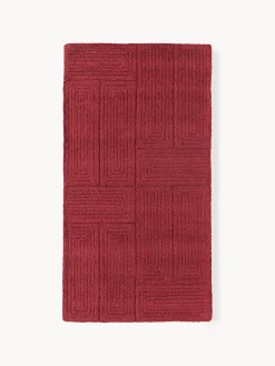 Alfombra artesanal de lana con estampado geométrico Alexia