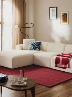 Alfombra artesanal de lana con estampado geométrico Alexia