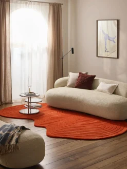 Alfombra artesanal de lana con forma orgánica Aliza