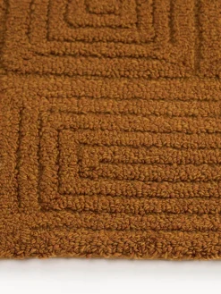 Alfombra artesanal de lana con estampado geométrico Alexia