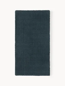 Alfombra artesanal de lana con estampado geométrico Alexia