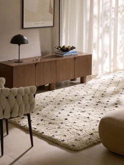 Alfombra artesanal de pelo largo Ayana