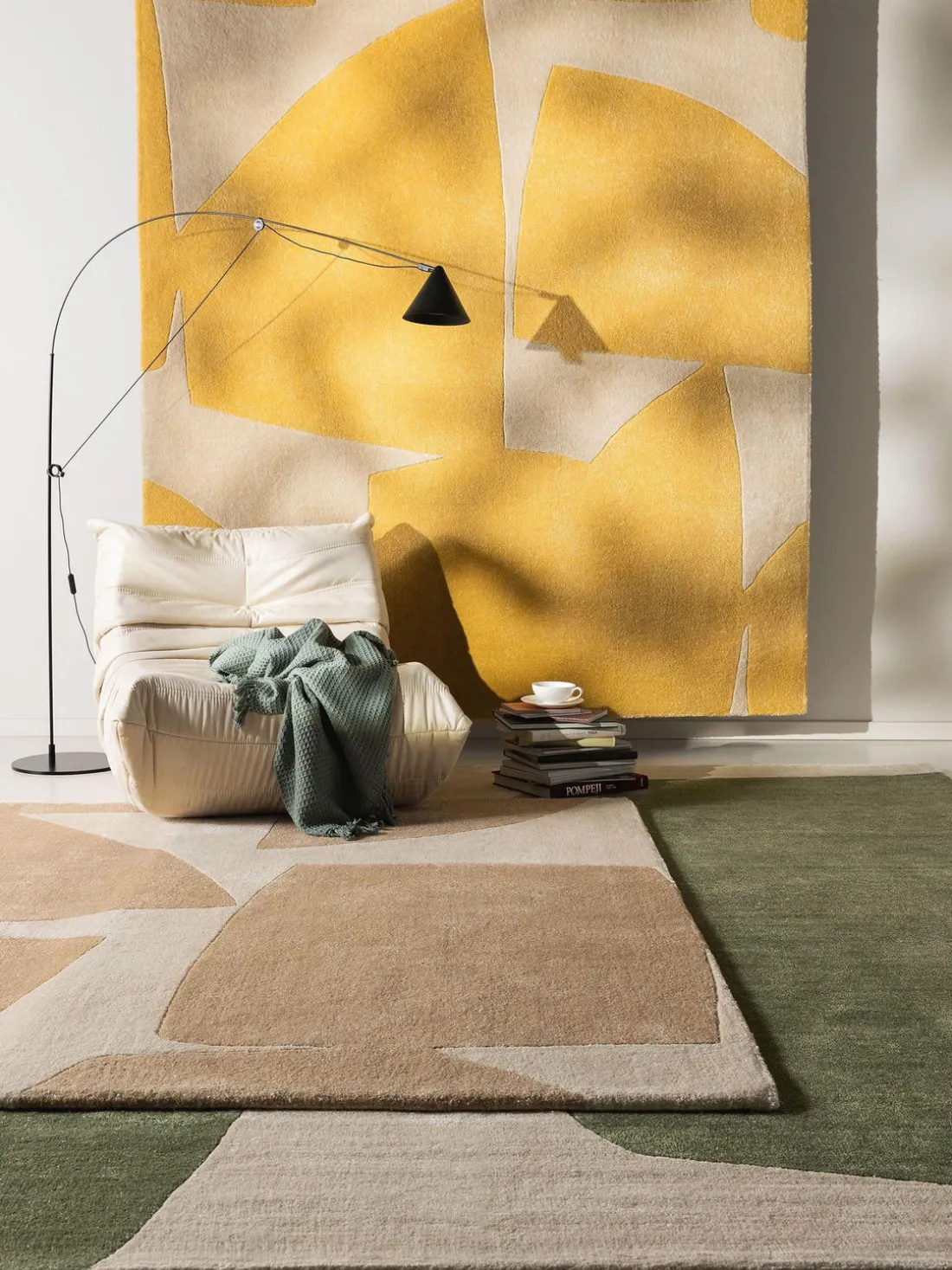 Alfombra artesanal de pelo corto Smilla