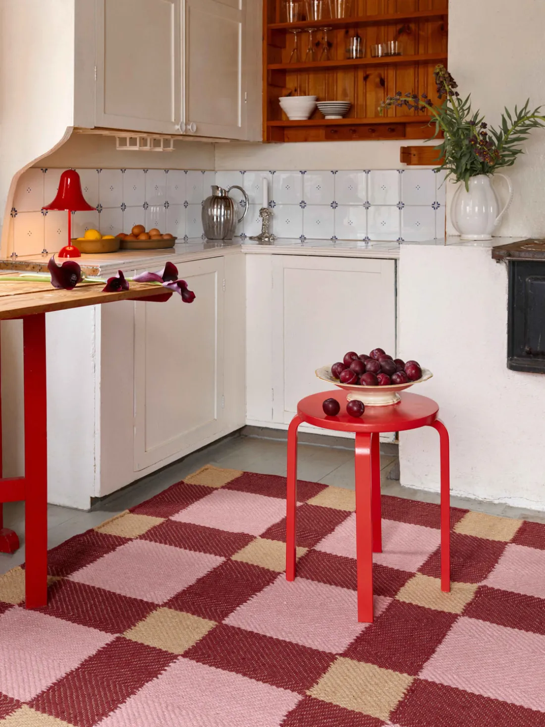 Alfombra artesanal de yute Plum Punsch