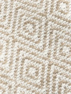 Alfombra artesanal exterior con estampado de rombos vintage Rika