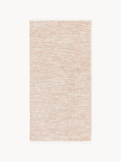 Alfombra artesanal exterior con estampado de rombos vintage Rika