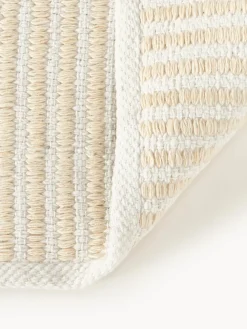 Alfombra artesanal para exterior a rayas Turner