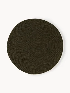 Alfombra artesanal redonda de lana Eleni