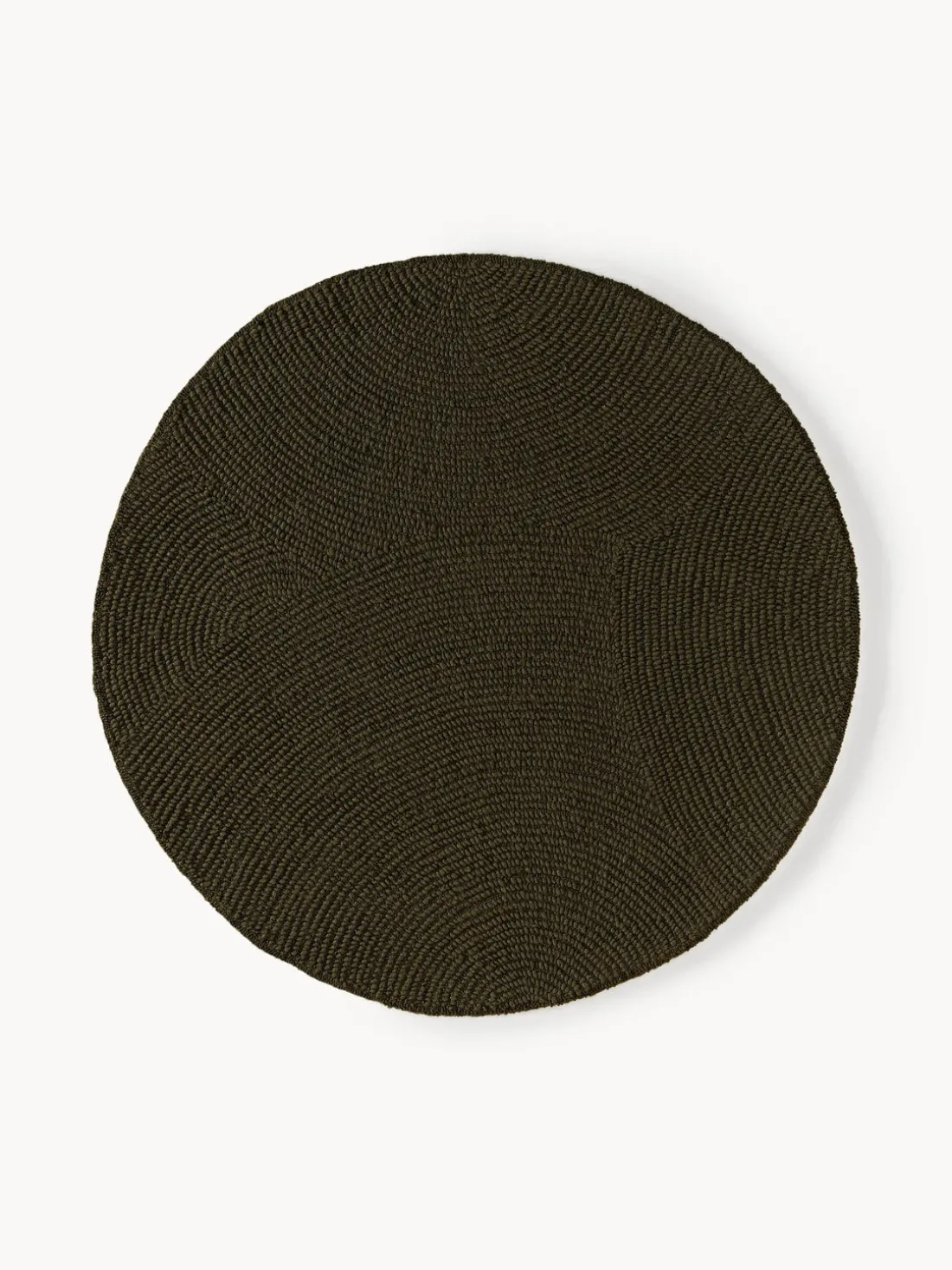 Alfombra artesanal redonda de lana Eleni