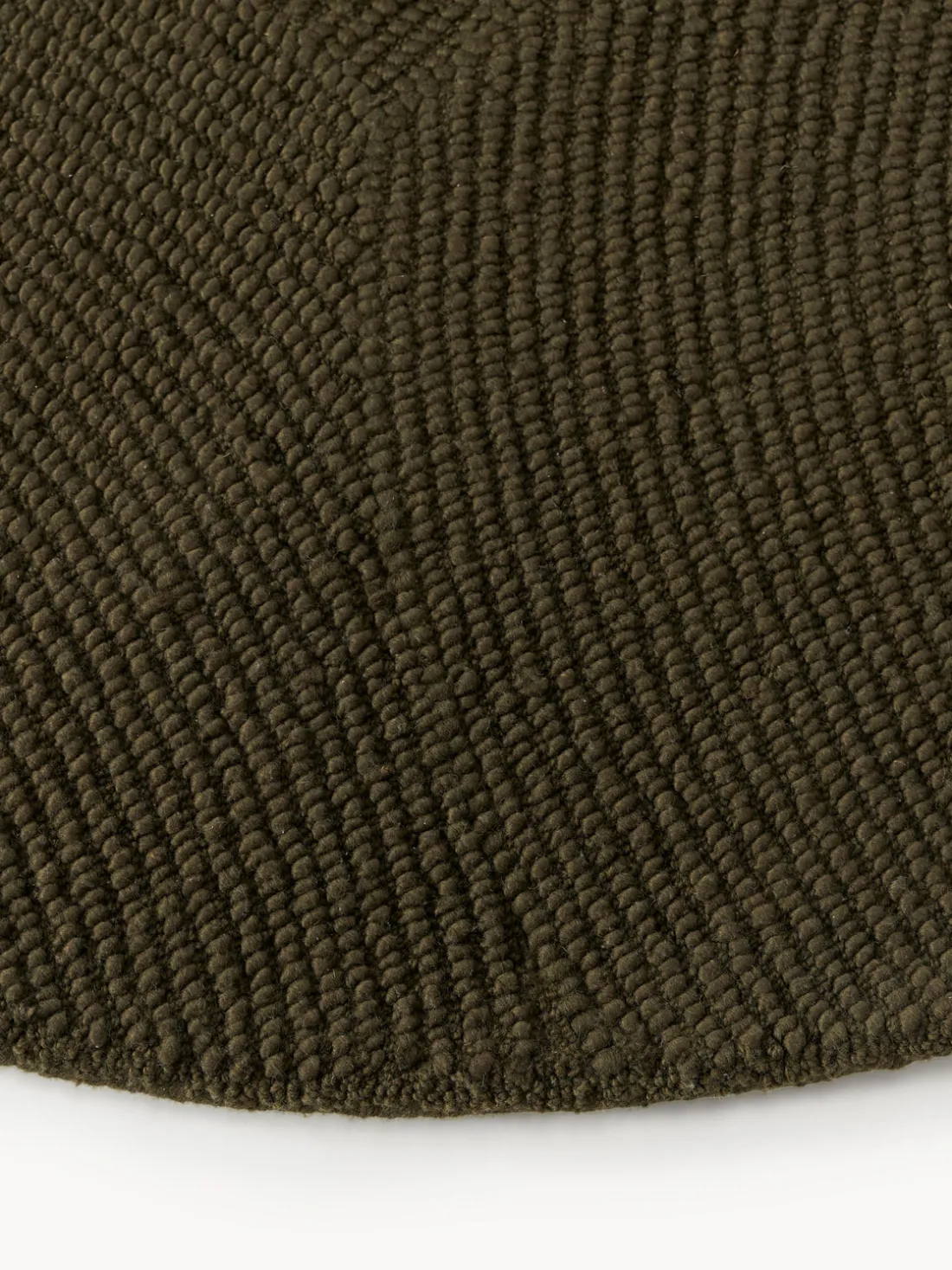 Alfombra artesanal redonda de lana Eleni