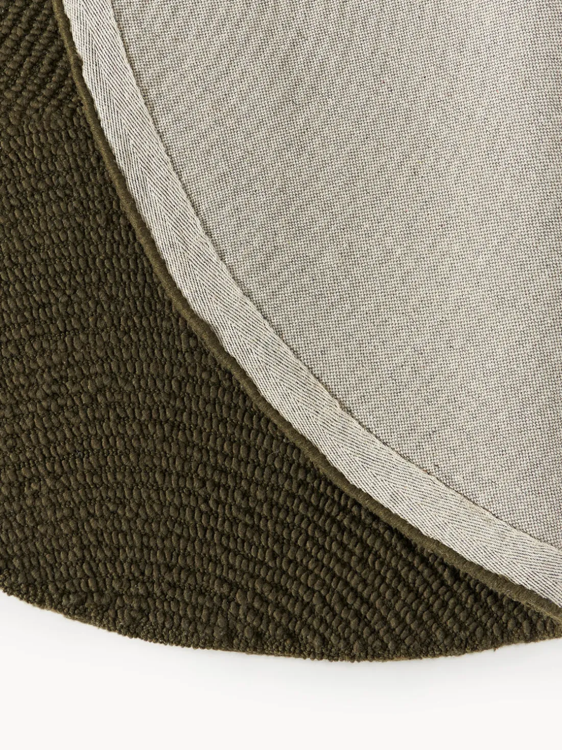 Alfombra artesanal redonda de lana Eleni