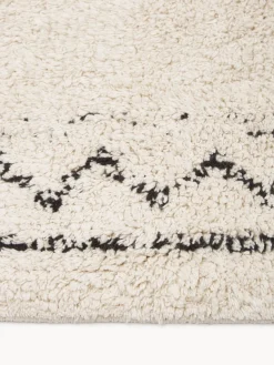 Alfombra corredor artesanal de algodón con flecos Flonn