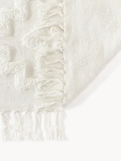 Alfombra corredor artesanal de algodón texturizada Idris