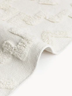 Alfombra corredor artesanal de algodón texturizada Idris