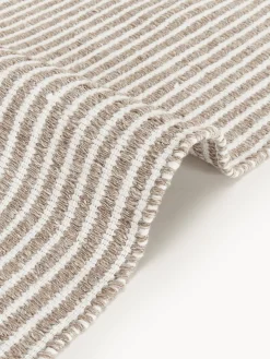 Alfombra corredor artesanal para exterior a rayas Turner