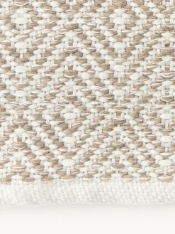 Alfombra corredor artesanal exterior con estampado de rombos vintage Rika