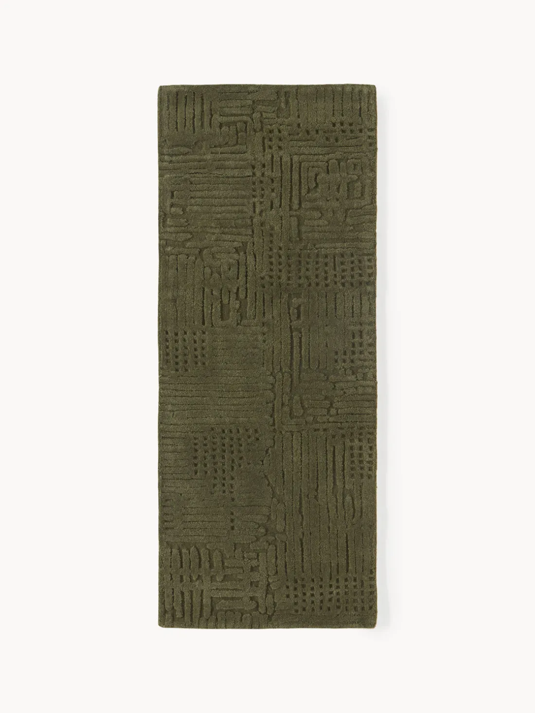 Alfombra corredor artesanal de lana Merima