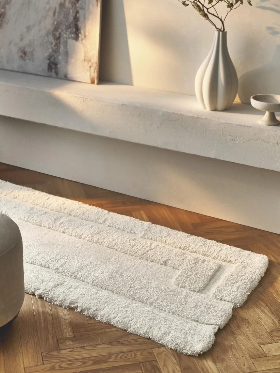 Alfombra corredor de pelo largo texturizada Genève