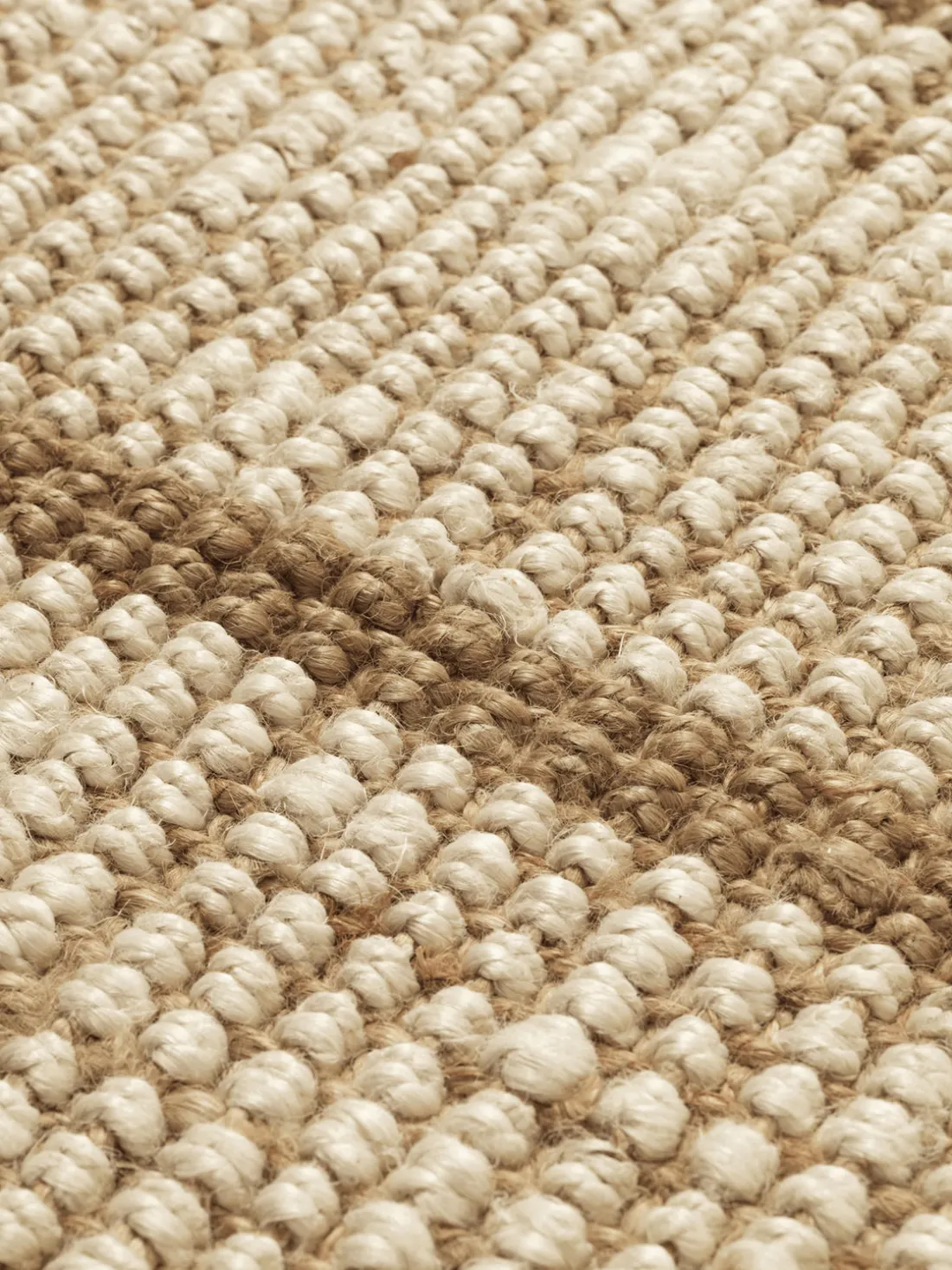 Alfombra corredor de yute tejida a mano con flecos Athens