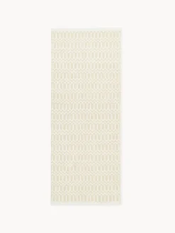 Alfombra corredor exterior artesanal con estampado geométrico Rune