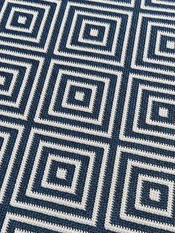 Alfombra corredor exterior reversible en rombos Reddy