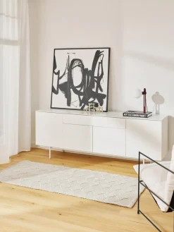 Alfombra corredor texturizada de interior/exterior Barcelona