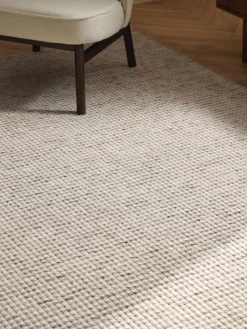 Alfombra de lana artesanal con flecos Rumi