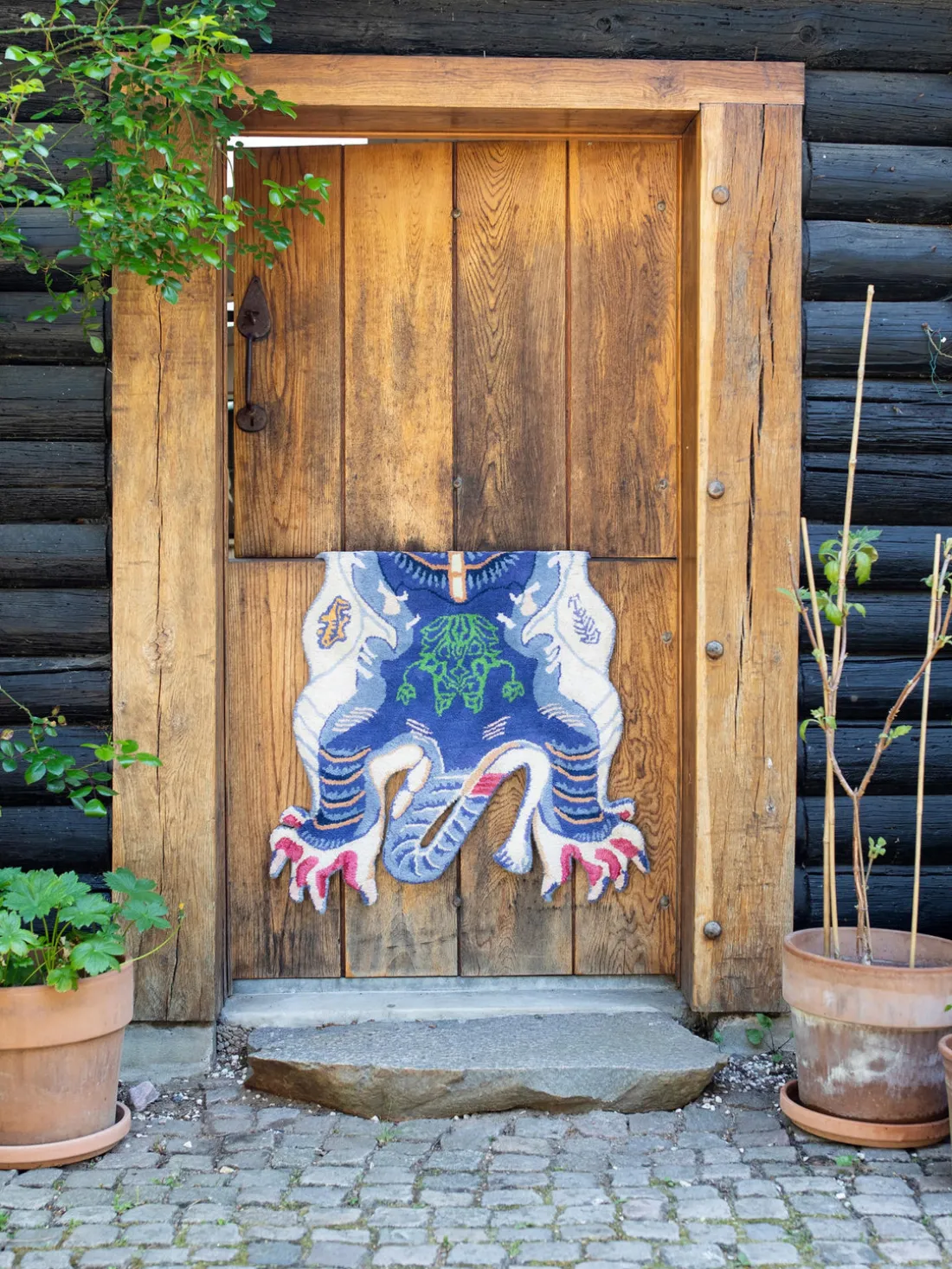 Alfombra de lana artesanal Dragon