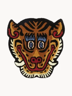 Alfombra de lana artesanal Tiger Face