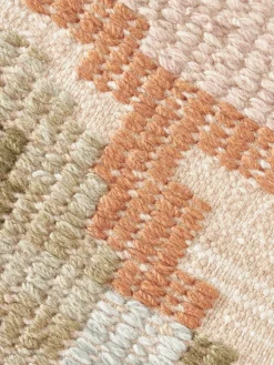 Alfombra de lana con estampado floral Rosha