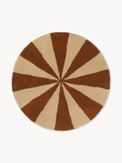 Alfombra de lana redonda artesanal Arch