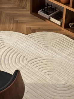 Alfombra de lana texturizada Koli