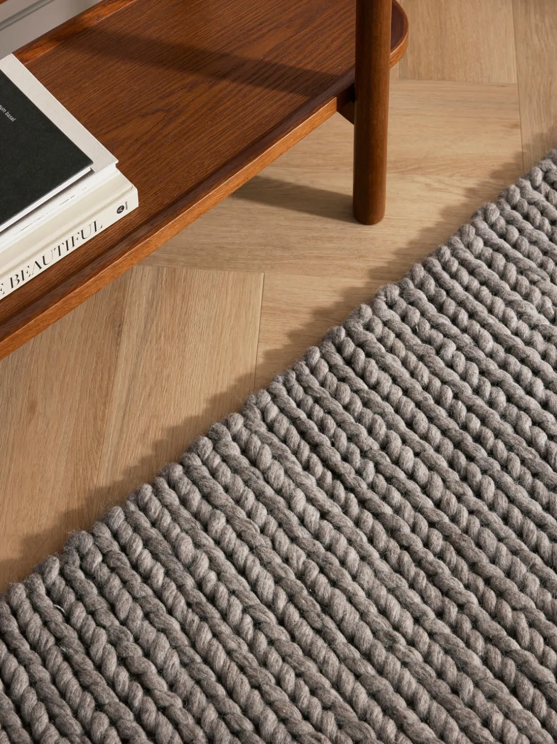 Alfombra de lana trenzada Bruna