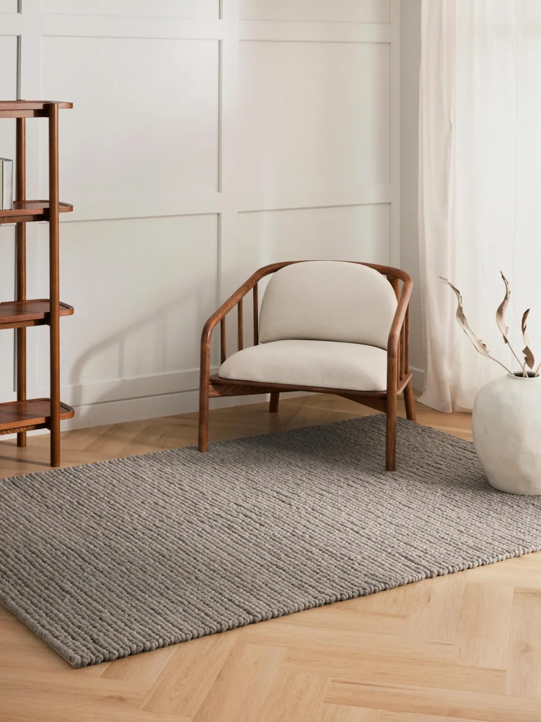 Alfombra de lana trenzada Bruna