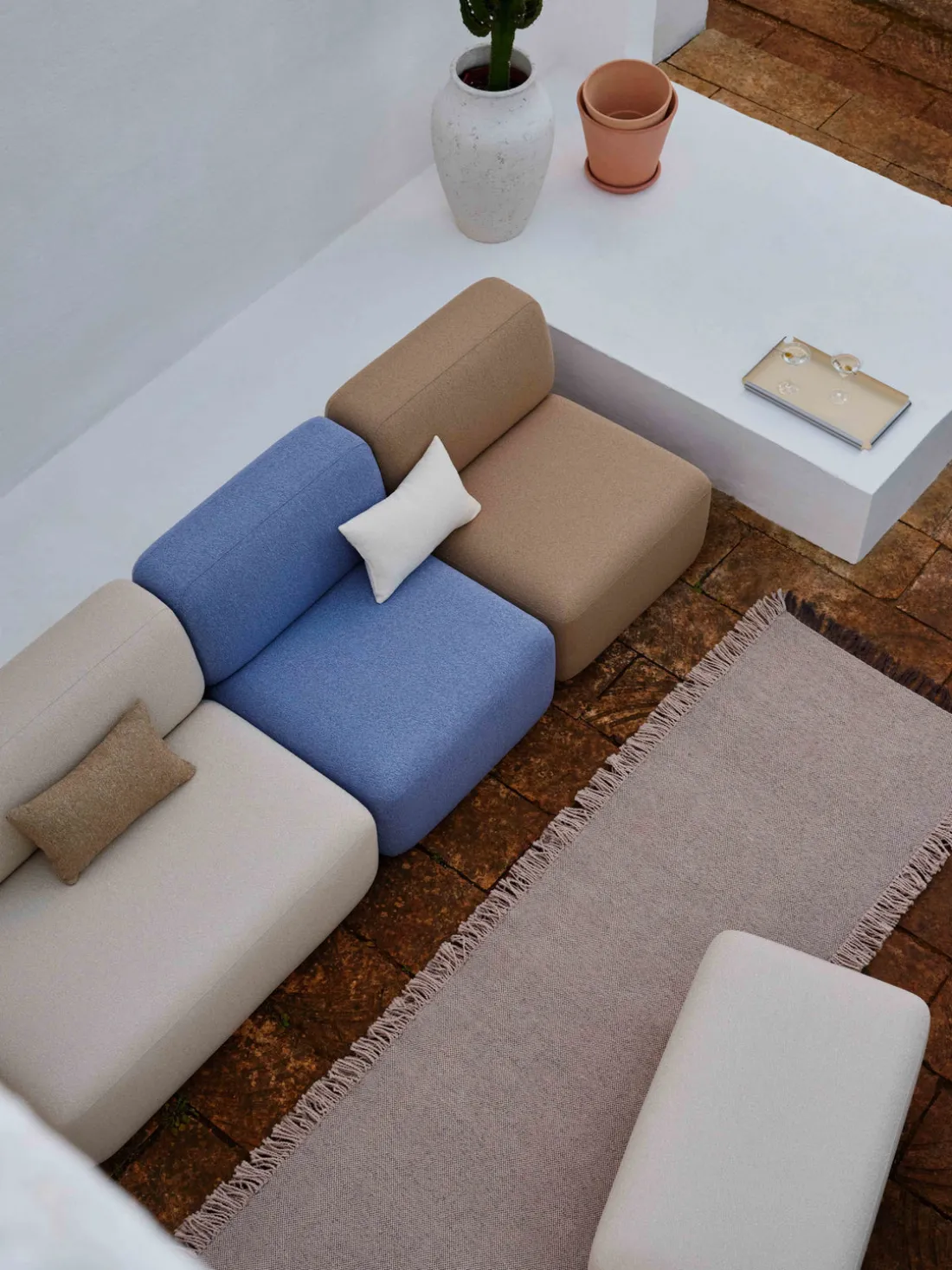 Alfombra de pasillo para interior y exterior tejida a mano Marcus